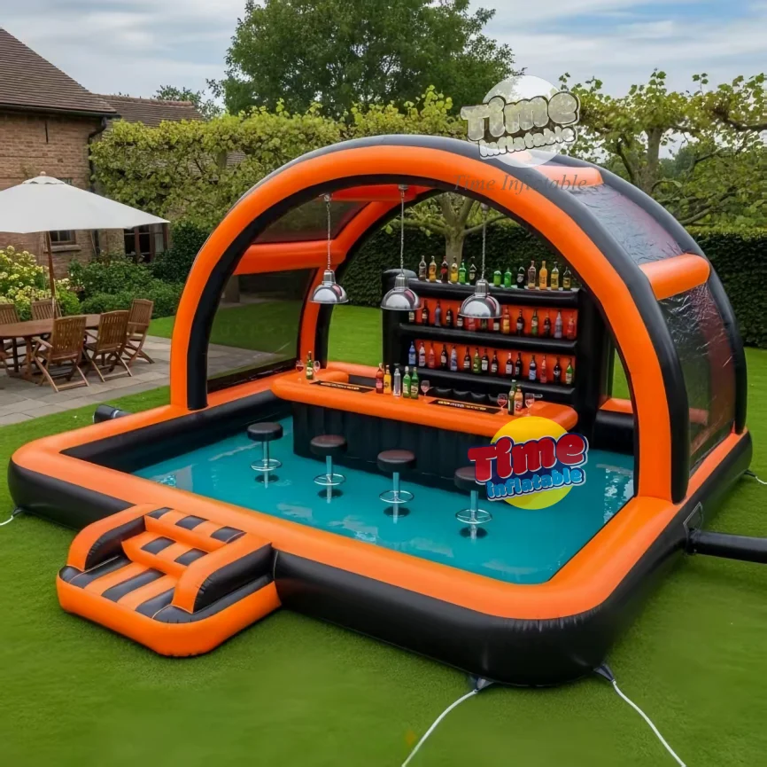 Aufblasbare Bar, multifunktional, schwimmend, kühle Bartheke, Pool-Spaß Image