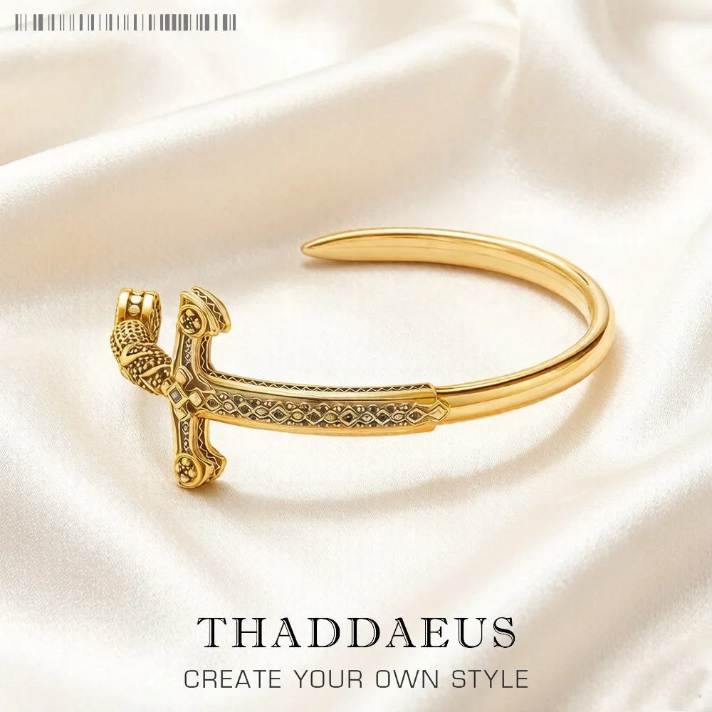 Goldenes Schwert Armreif Armband Modeschmuck Geschenk für Frauen Männer Image