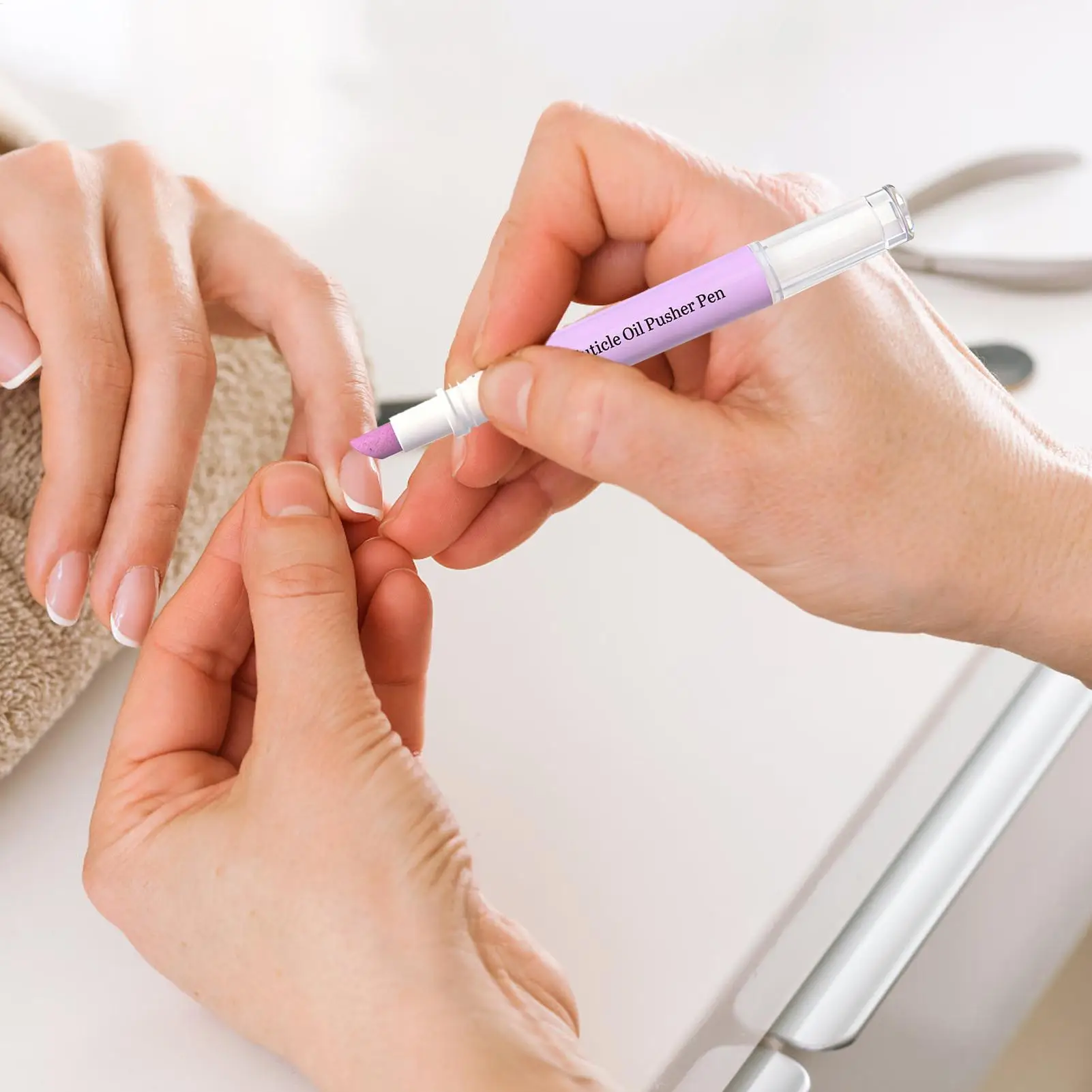 Nagelhautöl-Stift, Nagelhautschieber, Nagelstift, Nagelhautentferner-Stift, Nagelöl-Stift mit Keramikspitze für Nagelpflege, Nagelkunst-Stift Image