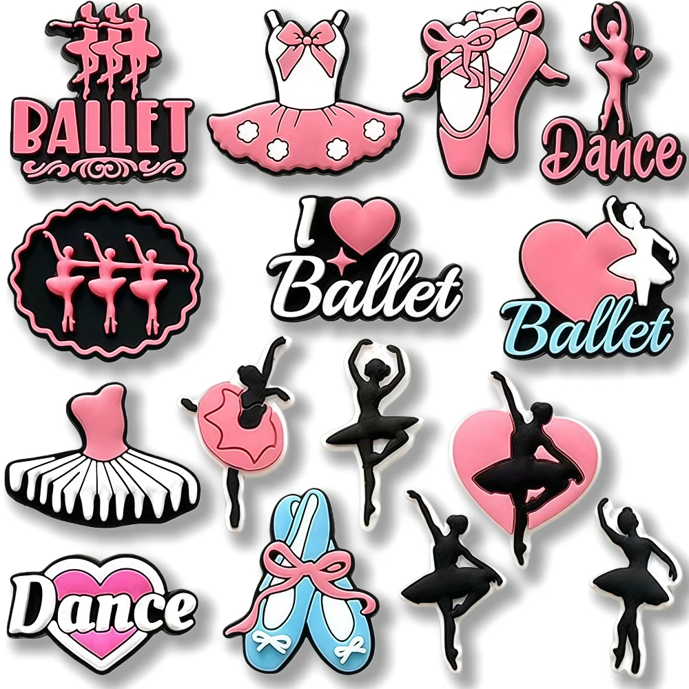 15 Stück Ballett-Tanzschuh-Charms, Ballerina- und Tutu-Schuh-Accessoires, geeignet für Tanzpartys, Aufführungen für Ballerinas und Tanzbegeisterte