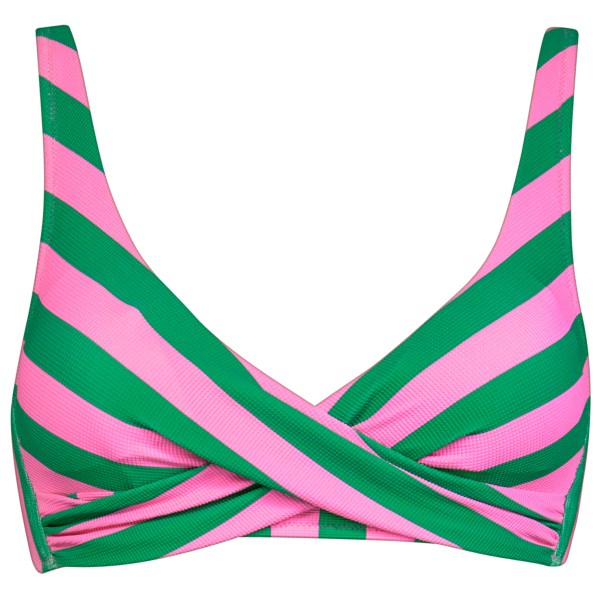 Watercult - Women's Stripe Energy Bikini Top No. 7330 - Bikini-Top Gr 36 - Cup: C grün/rosa