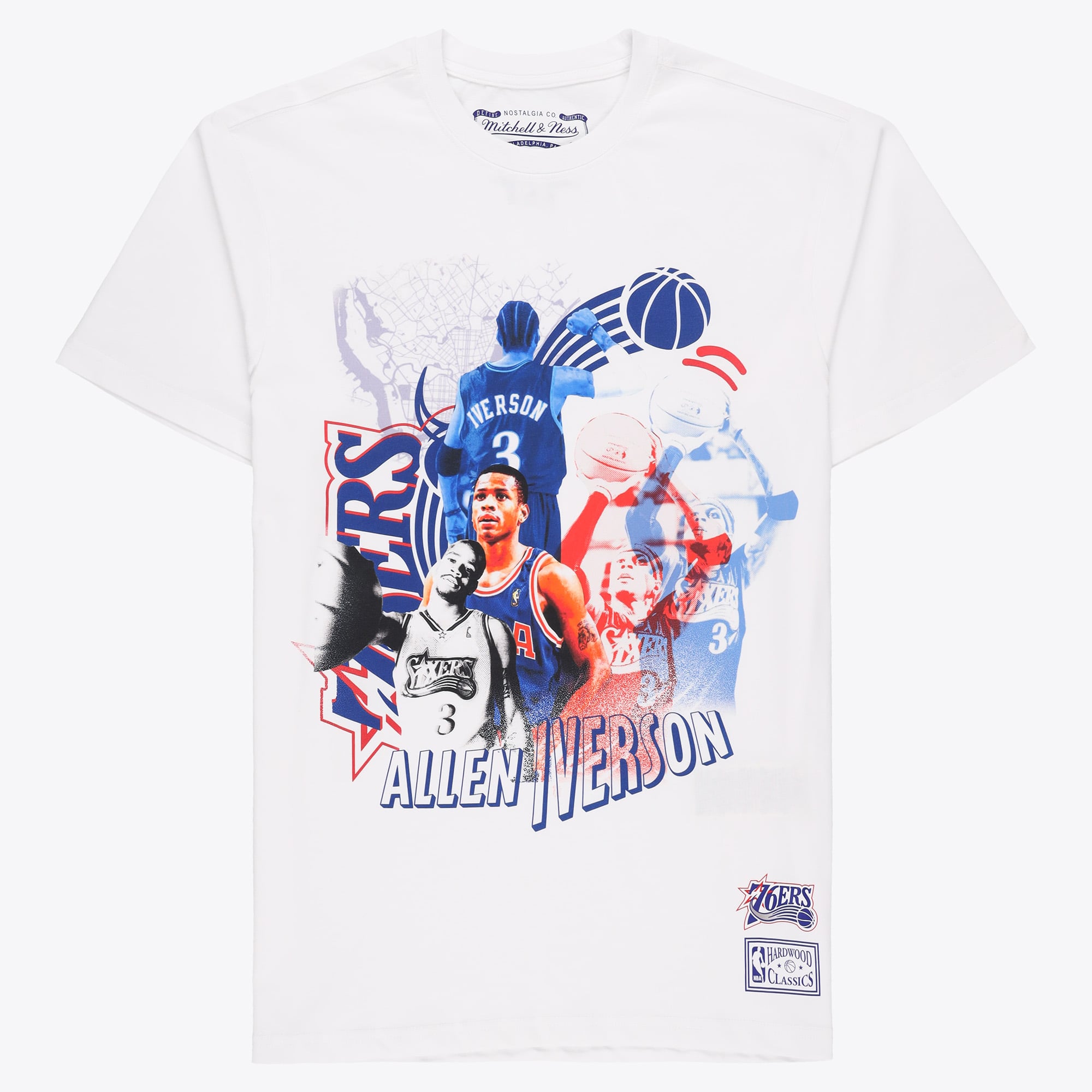 Philadelphia 76ers Mitchell & Ness Classic Sport Player T-Shirt – Allen Iverson – für Herren