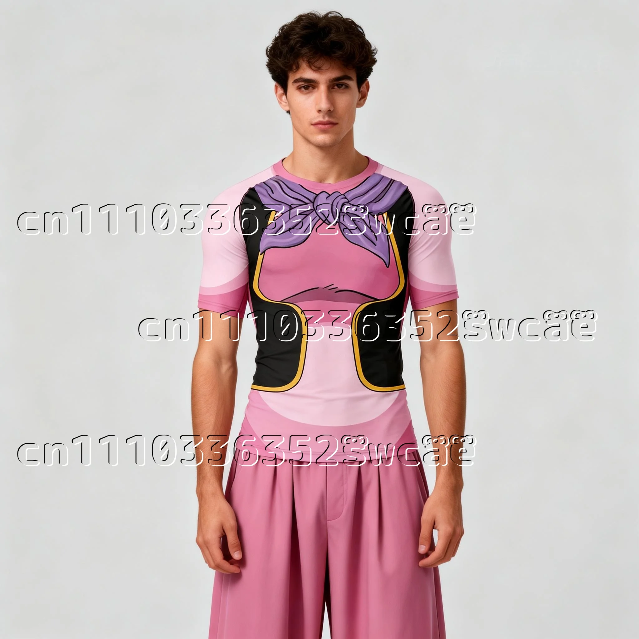 Beliebtes COS-Trainings- und Fitness-T-Shirt im Dragon Ball Design für den Sommer – Familien-Matching Image