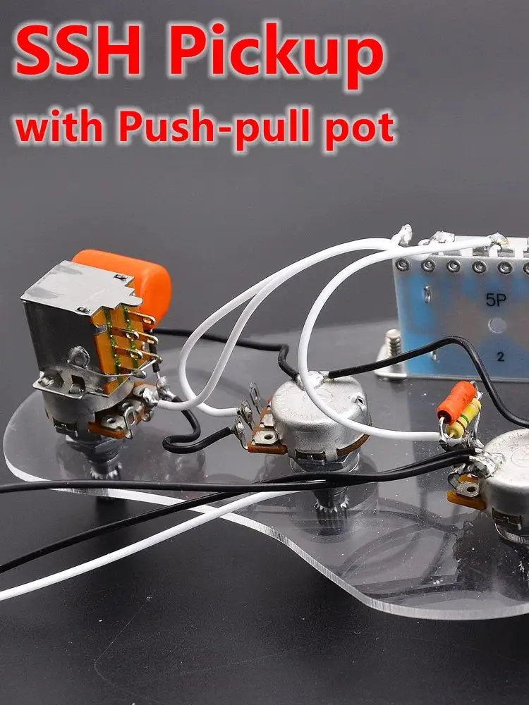 SSH Pickup E-Gitarre Kabelbaum mit Push-Pull-Potentiometer für ST-Gitarre Image