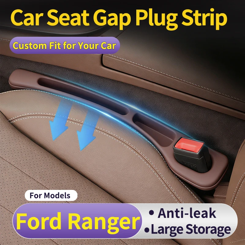 Auto-Sitzlückenfüllstreifen für Ford Ranger, universeller Autositzlückenfüller, tropfen- und auslaufsicher, multifunktionale Aufbewahrung im Fahrzeug Image