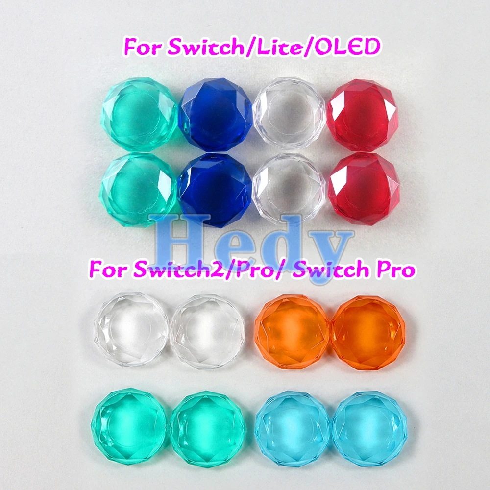 2PCS Für NS Schalter 2 Freude Con Pro Joystick Kristall Daumen Grip Abdeckung Fall Kristall Analog Stick Kappen Für Nintend schalter/Lite Image