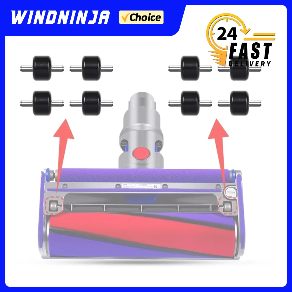 Weicher Rollenkopf mit kleinen Rädern für Dyson V6 V7 V8 V10 V11 V15 Staubsauger, Rollenersatz, Ersatzteile, Zubehör-Set Image