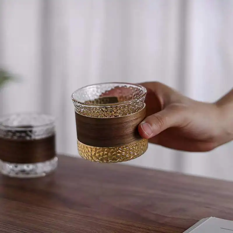 130ml Tee tasse große Kapazität japanische Art Kaffeetasse transparente Glas Tee tasse Trinkbecher