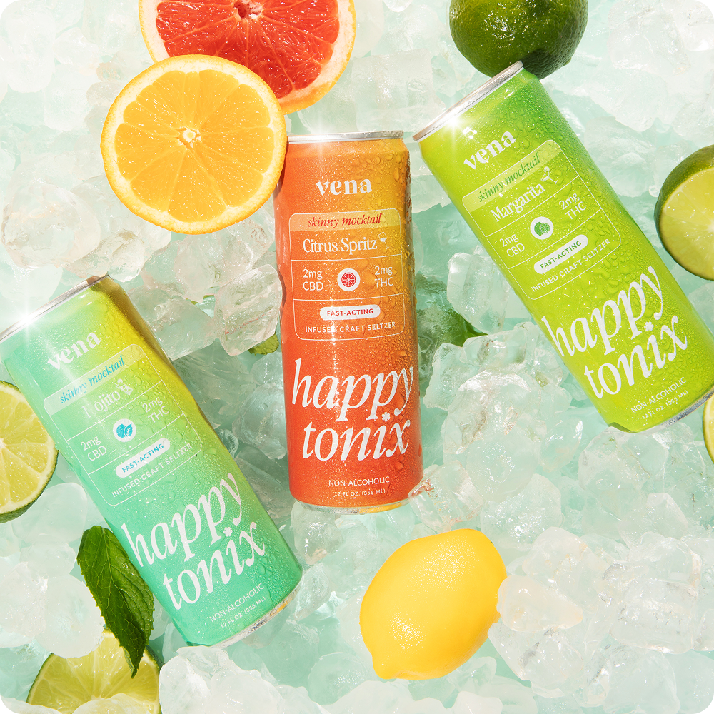 Happy Tonix 2mg THC Seltzer | Skinny Mocktails