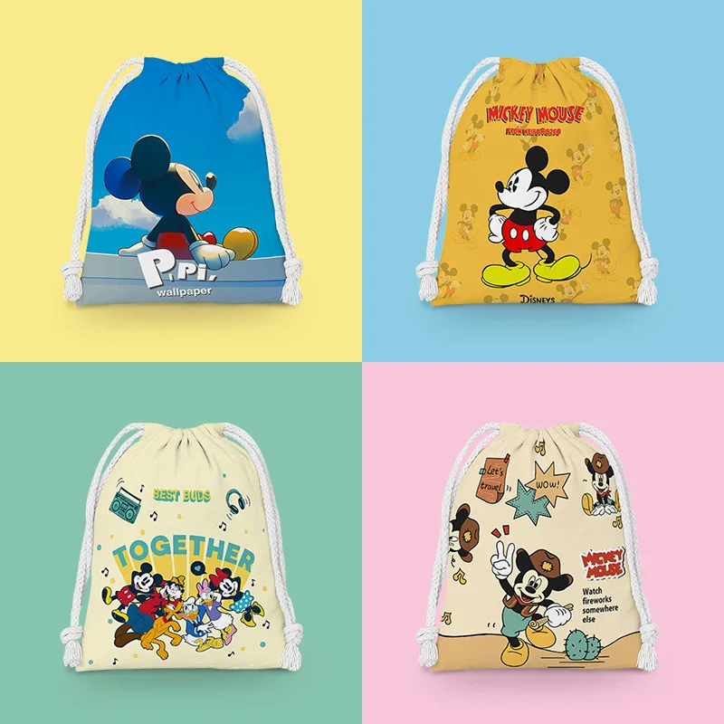 Disponibile Borsa da cartone animato con coulisse tascabile in bundle di Topolino Borsa da trucco Minnie Borsa da toilette portatile all'ingrosso