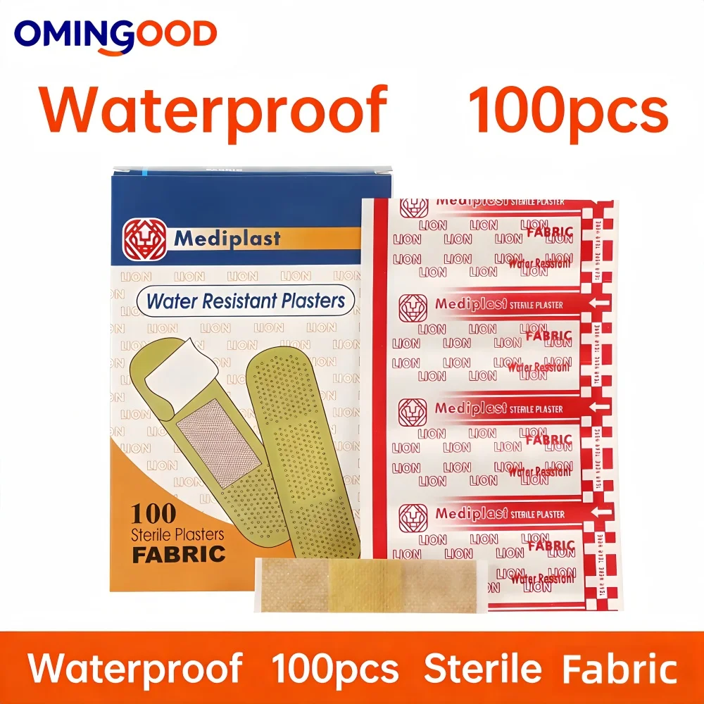 NEU 100 Stück wasserdichte Cartoon-Pflaster, selbstklebende Blutstillungsverbände für Erste Hilfe, Notfall-Medizinische Verbände, Klebepflaster Image