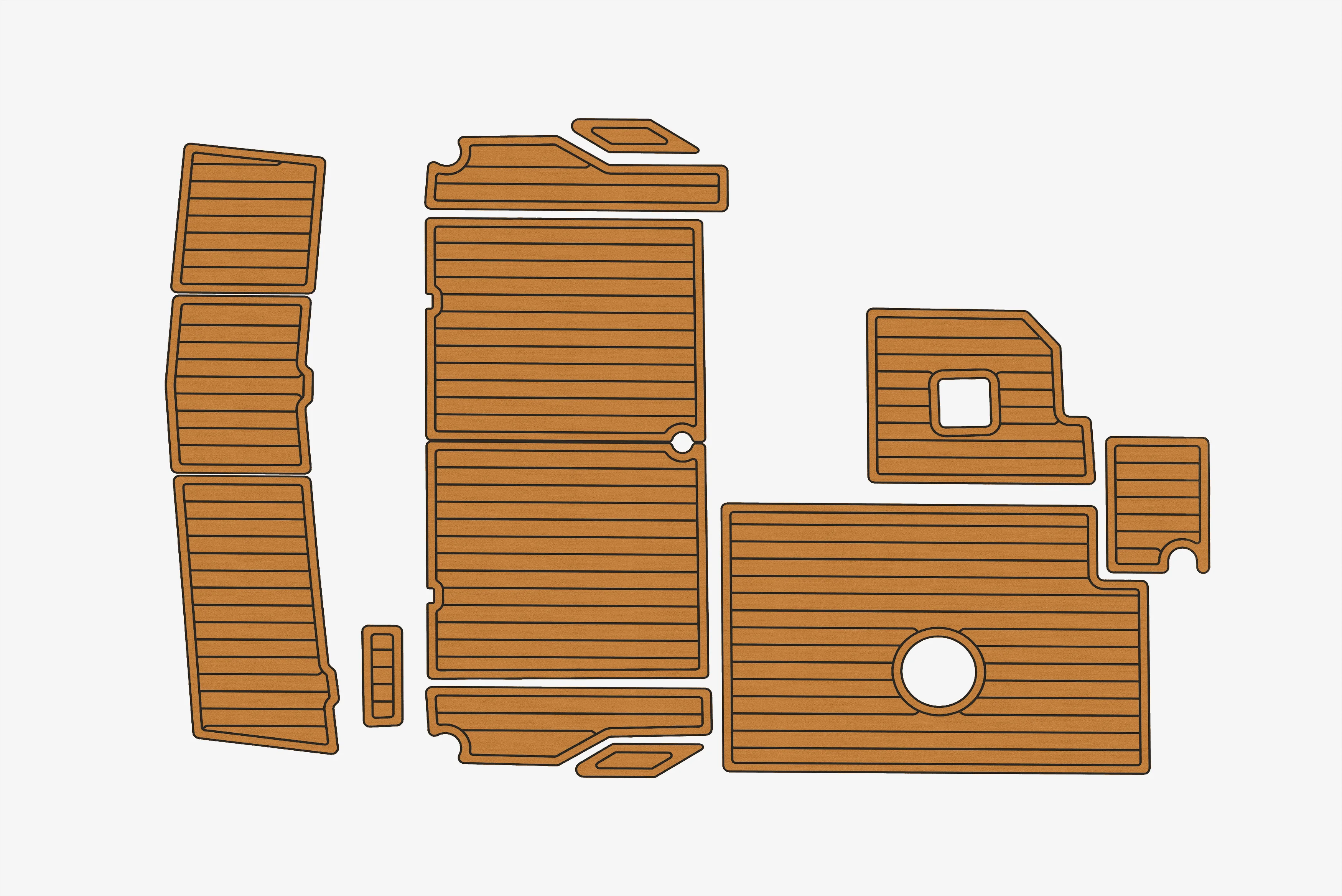 1992 Bayliner Ciera 2655 2855 1/4 Zoll 6 mm EVA-Schaum, rutschfeste PVC-Teak-Terrassendielen, Marinematte, Seadek, Gatorstep-Teppich, Marineboden Image