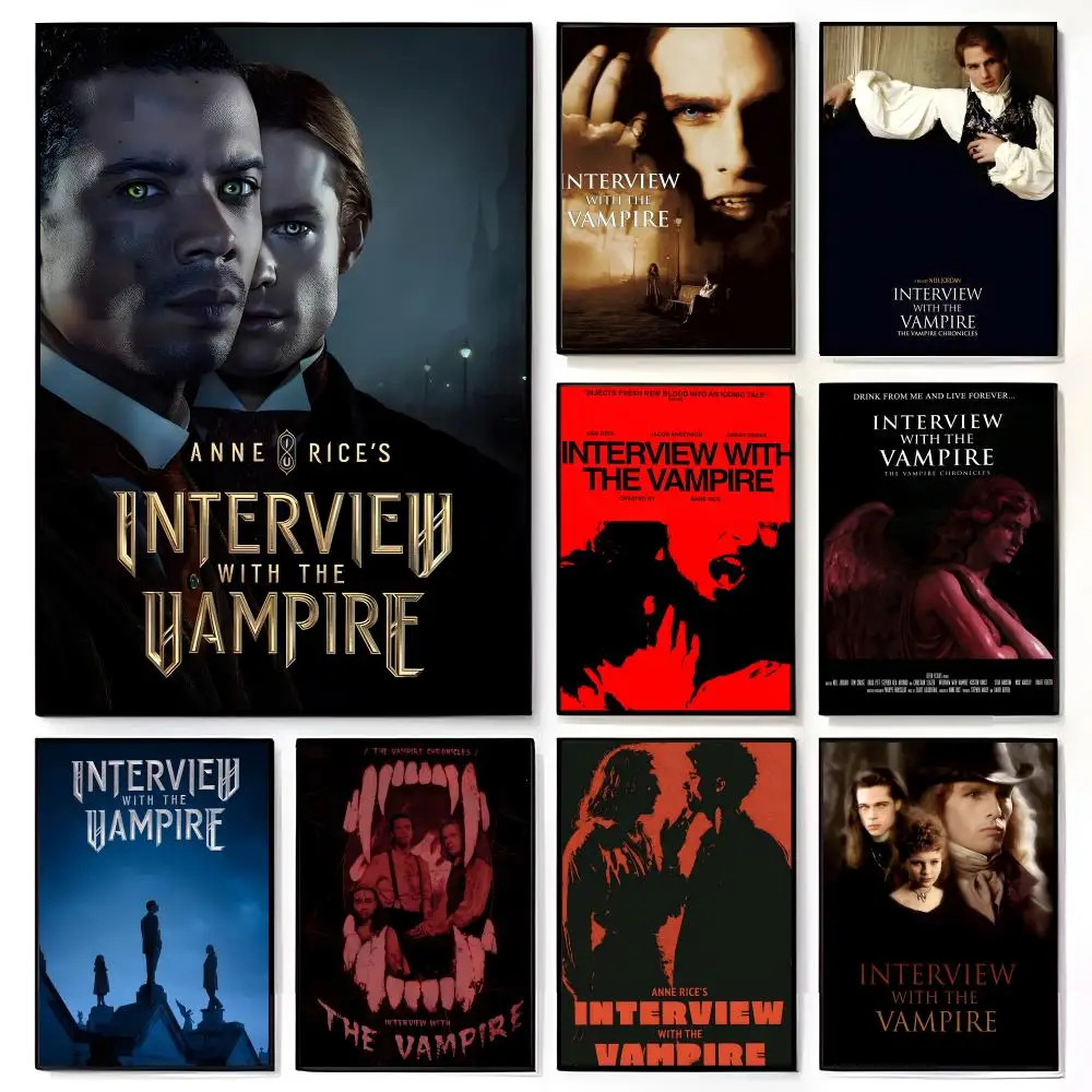 Gothic Dark Novel Movie I-Interview with the Vampire Poster American Film Mural Home Kinderzimmer Wanddekoration Druck