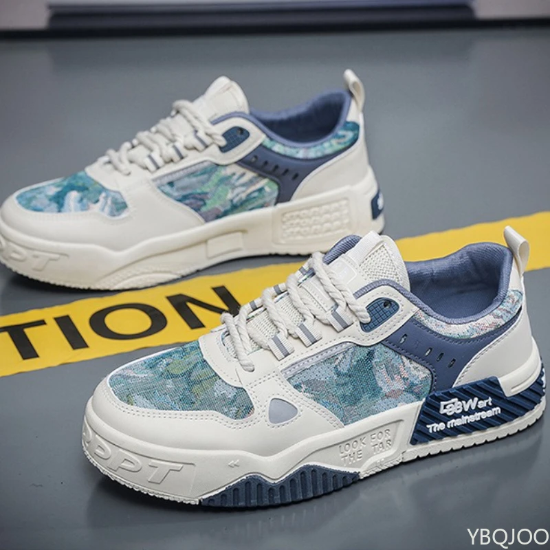 Große Größen Frühling und Herbst Mode Neue Dicksohlige Höhenerhöhende Casual Herrenschuhe Nischen-Trend Flache Sportschuhe für Herren