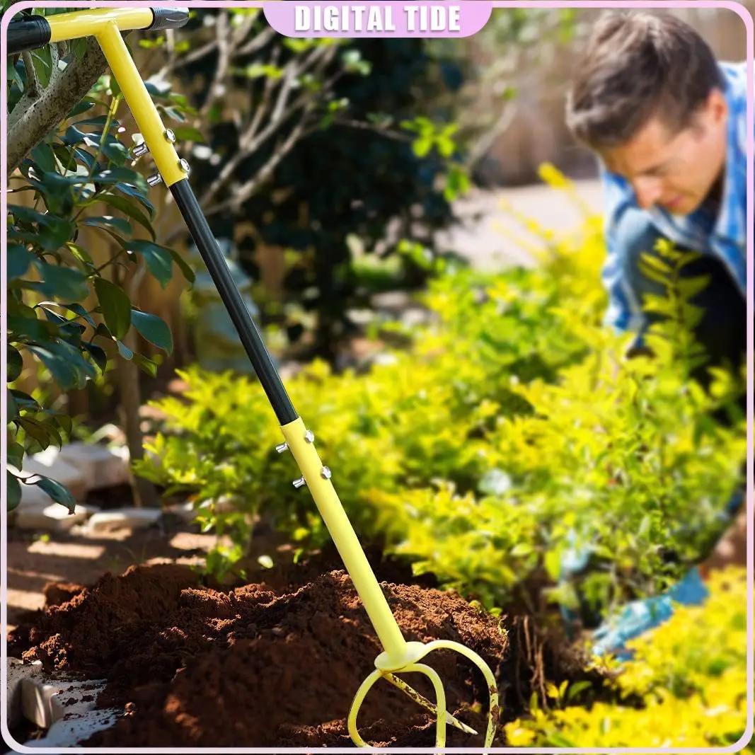 Motoculteur pour jardinage houe outil de jardin poignée en T outils à main de jardinage cultivateur rotatif outil de jardin motoculteur manuel ergonomique pour