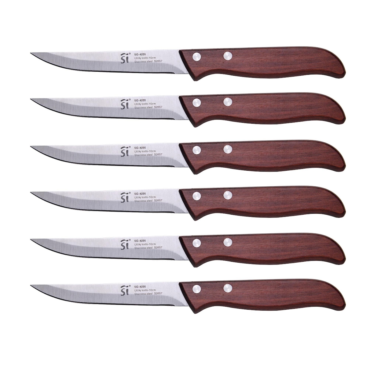 San Ignacio - Set aus 6 Allzweckmesser 10 cm aus Edelstahl - Pakka Image