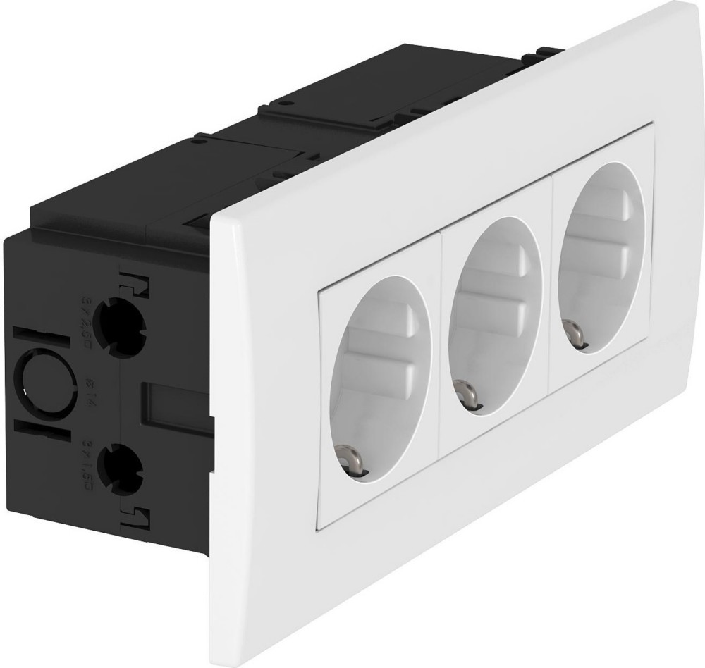 OBO Bettermann Steckdoseneinheit SDE-RW D0RW3 6119414 Image