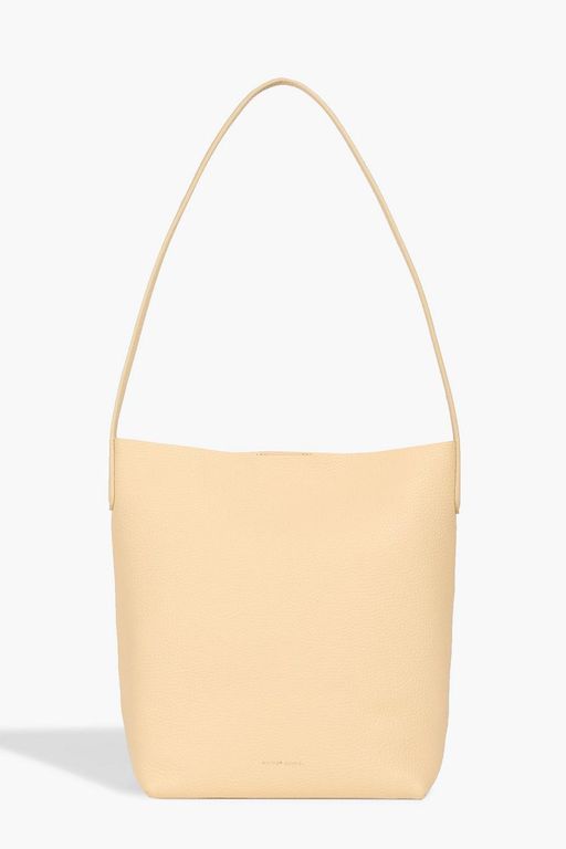 Cabas Small Pebbled-Leather Tote - White - Mansur Gavriel Totes