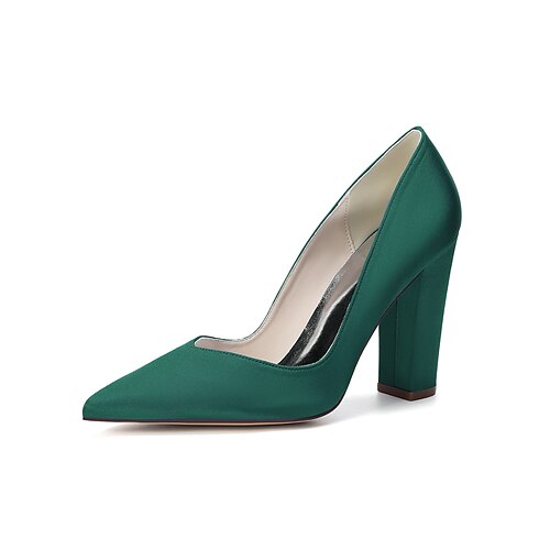 Marineblaue Damenpumps mit Blockabsatz, elegante Schuhe für die Mutter der Braut bei einer Hochzeit in der Stadt, bequeme Schuhe mit spitzer Zehenpartie und mittelhohem Absatz für formelle Anlässe
