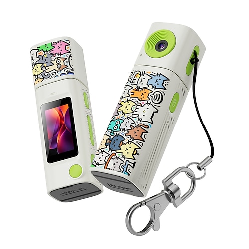 G10 Mini-Actionkamera für Kinder Teenager, 2K-HD-Videorecorder mit 230° drehbarem Objektiv TFT-LCD-Bildschirm, tragbare Taschen-Vlogging-Kamera, niedliche, kompakte Digitalkamera für Reisen,