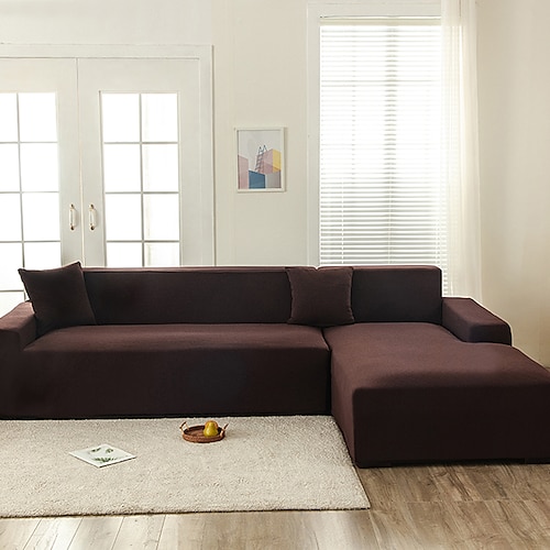 Wasserabweisender Waffelsofabezug, elastischer Couchüberzug für 1/2/3/4-Sitzer-Ecksofas und Wohnzimmermöbel Image