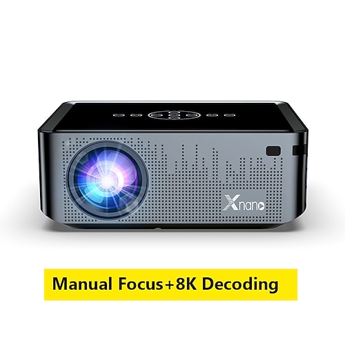 Nativer 1080p-5G-Smart-Projektor, 8K-fähiger Android 9.0-Filmprojektor für Fußball-Partys, HDR10-Heimkino für Fußballturniere, Stadionatmosphäre für den Finalspielabend Image