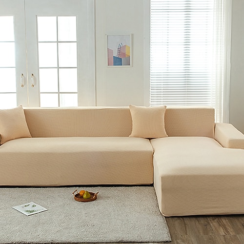 wasserdichter Waffelsofabezug, elastischer Sofaüberzug für 1-, 2-, 3- oder 4-Sitzer-Ecksofas im Wohnzimmer, Möbelschutz Image