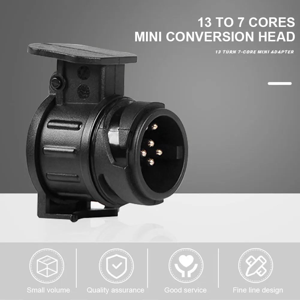 Adattatore per spina per rimorchio da 13 a 7 pin Convertitore per mini caravan Adattatore per mini presa 12V per camion da traino per rimorchio per auto da turismo
