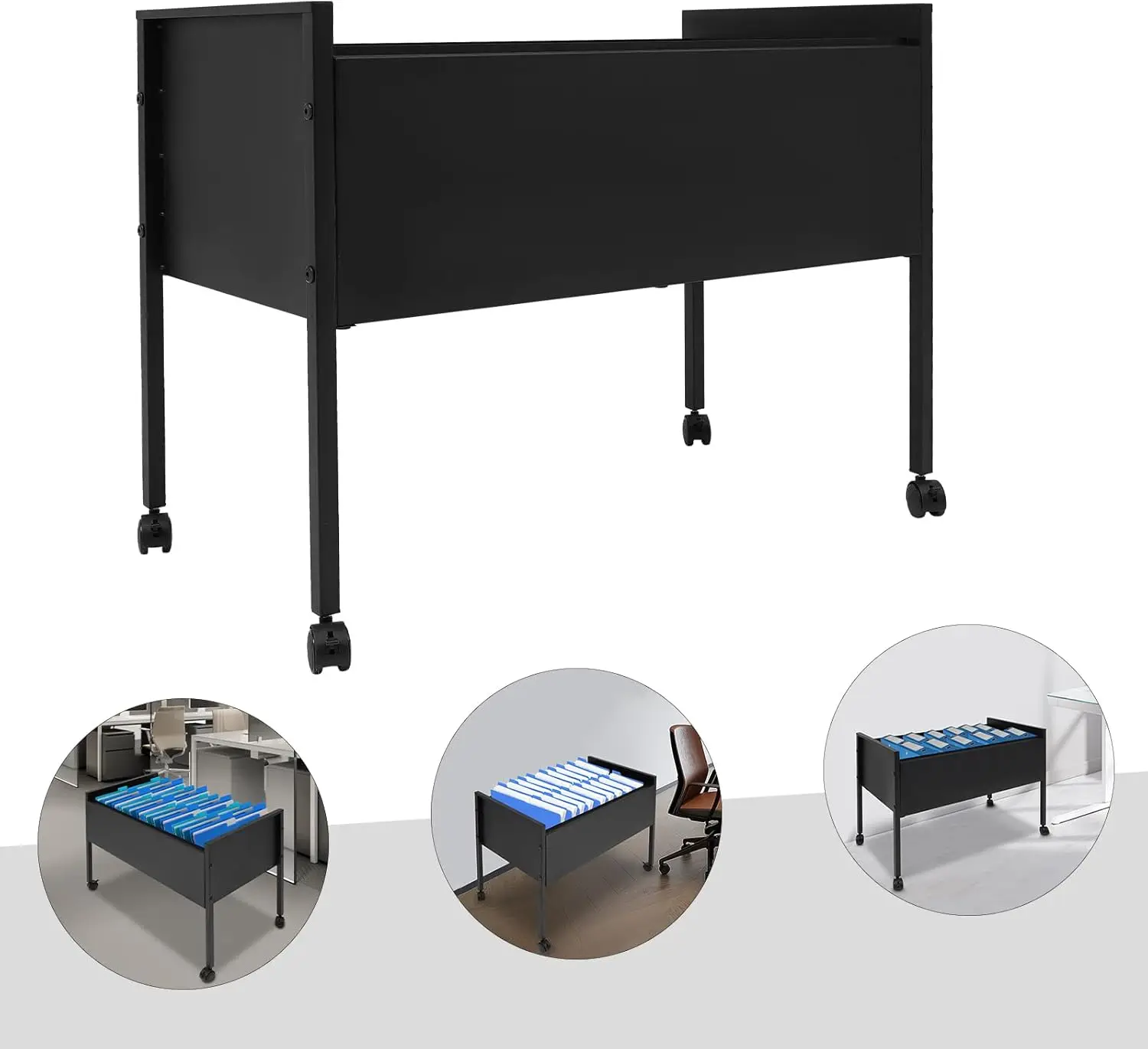 NUOVO Carrello Portadocumenti Sospeso 100 Duo, Armadietto Portadocumenti con Ruote, Cartella Portadocumenti con Ruote, Carrello Portadocumenti Sospeso con Ruote