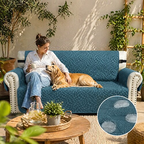Stretch-Jacquard-Sofabezug, wasserdicht, rutschfest, Haustier-Sofaschutz, strapazierfähig, fleckenabweisend, für Hunde und Katzen geeignet Image