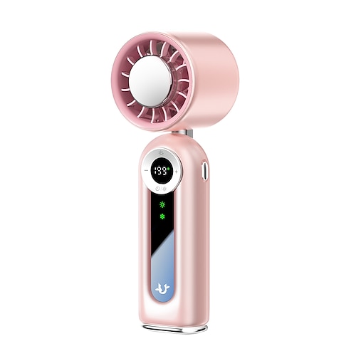 Hochleistungs-Handventilator mit 6 einstellbaren Geschwindigkeitsstufen, wiederaufladbarem Akku, faltbarem Design, USB-Ladefunktion und leisem Betrieb – perfekt für Reisen, Camping und Image