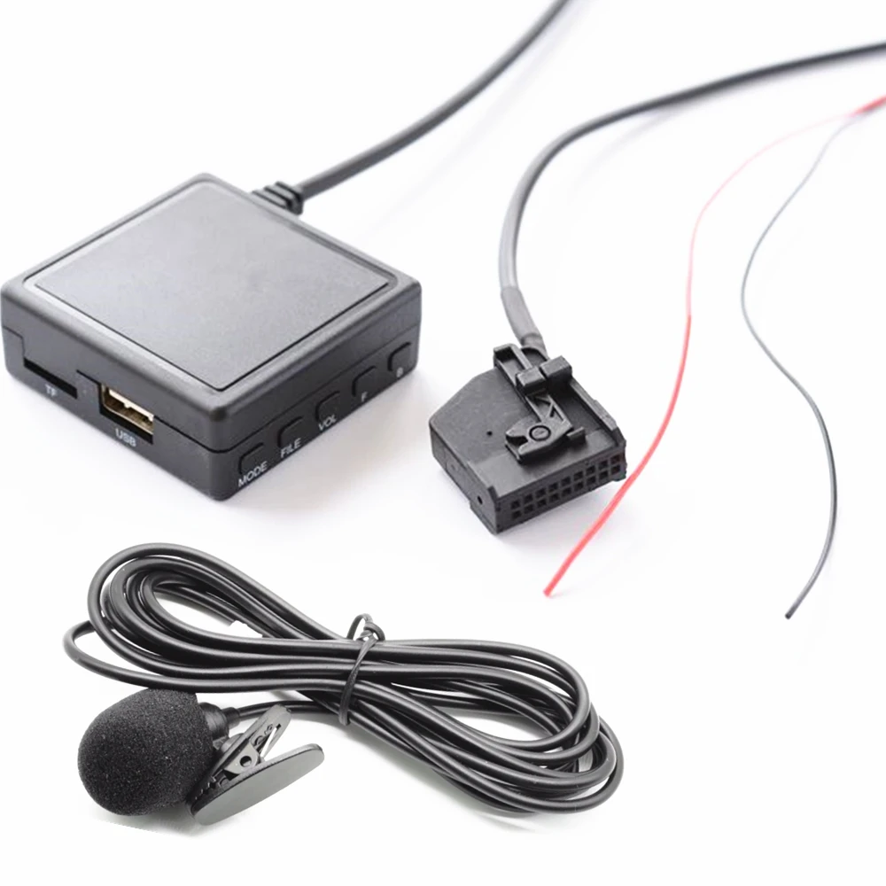 18pin 3,5mm audio aux in bluetooth mikrofon kabel adapter für mercedes benz comand 2,0 w203 w209 w211 Image
