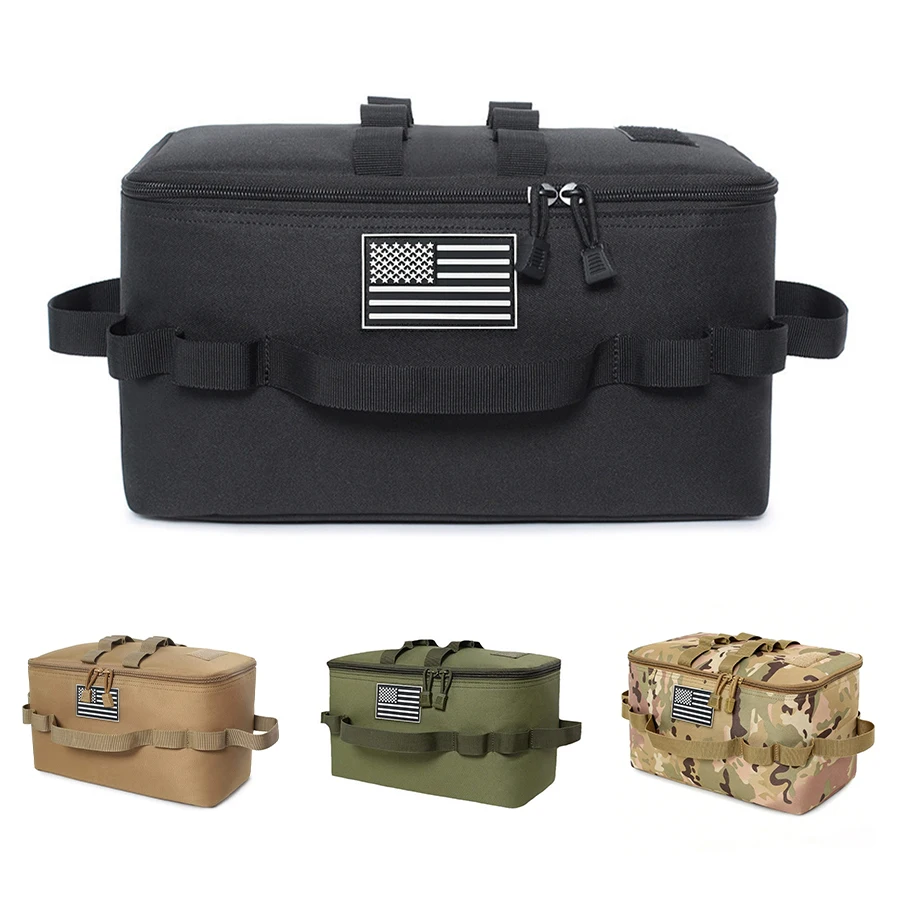 Große Camping-Aufbewahrungstasche mit abnehmbarer Trennwand, tragbare Outdoor-Ausrüstungstasche Image