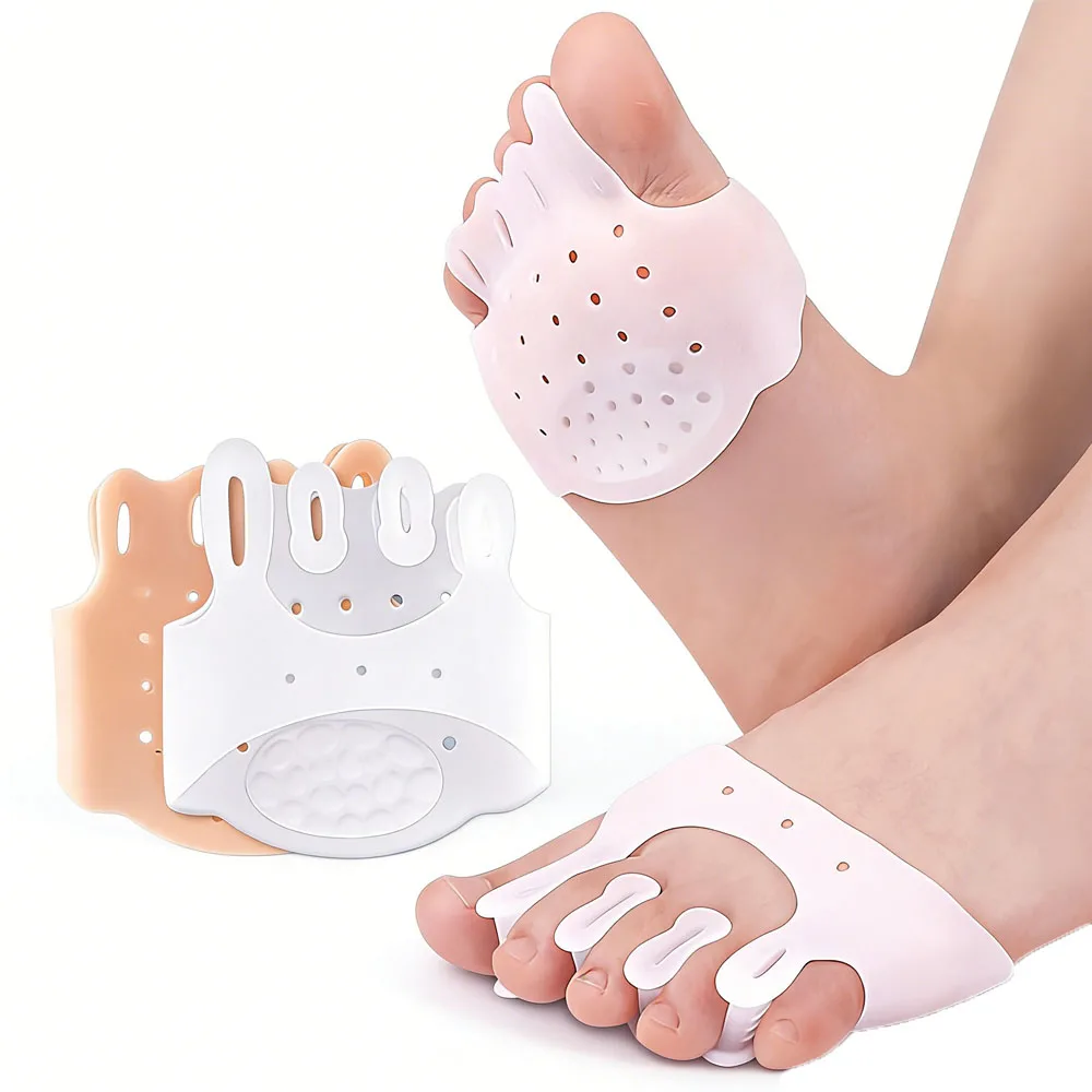 1 Paar Zehenspreizer Hallux Valgus Korrektor Finger-Bunion-Orthesen Schutzpolster für überlappende Zehen Vorfußpolster Fußpflege Pediküre Image