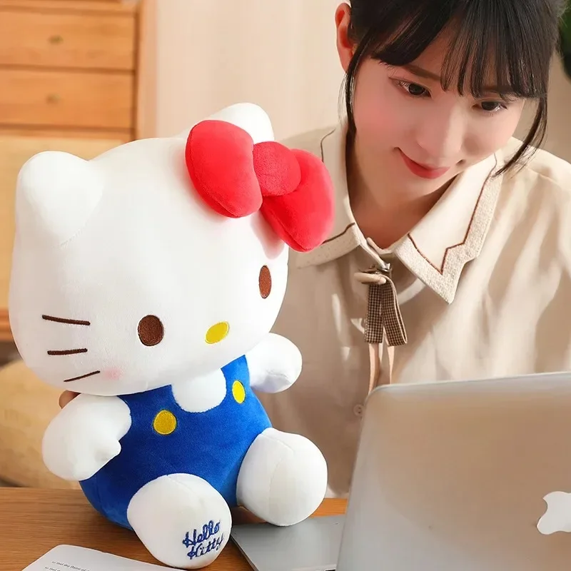 2 Stile Hello Kitty Anime Hello Kitty Plüschtiere Weiche Kissen Geburtstagsgeschenke für Mädchen Kawaii Hello Kitty Plüschpuppen