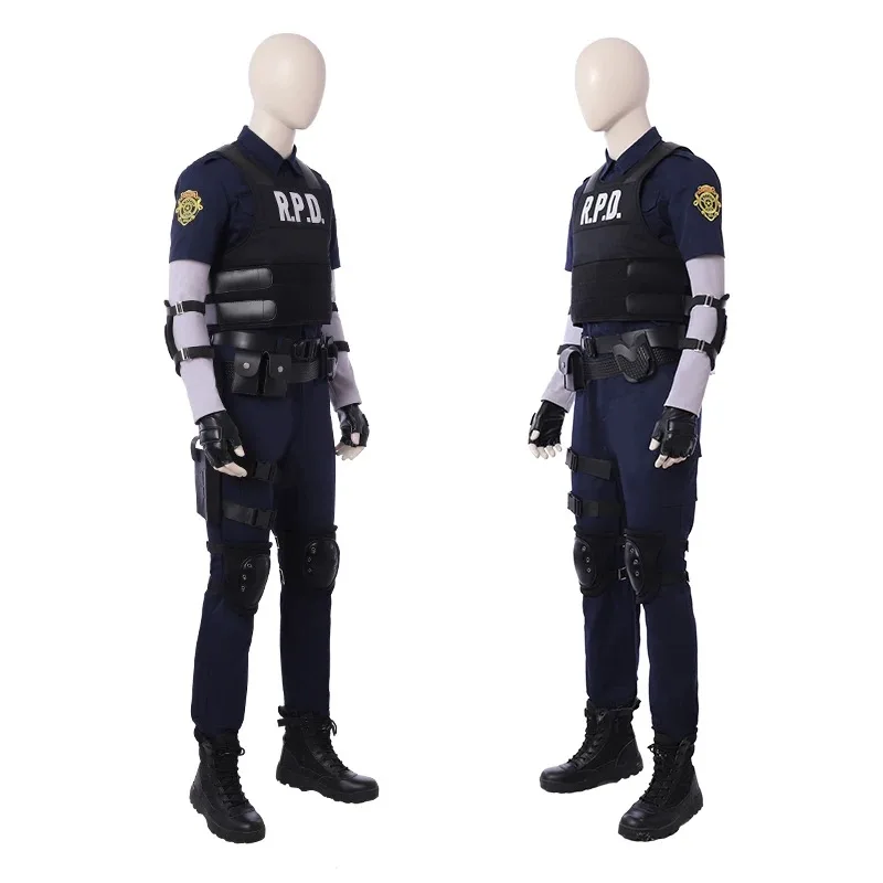 Hochwertiges RE2 Leon Cosplay Kostüm Survival Horror Spiele Halloween Kostüme Leon Scott Kennedy Kostüm Image