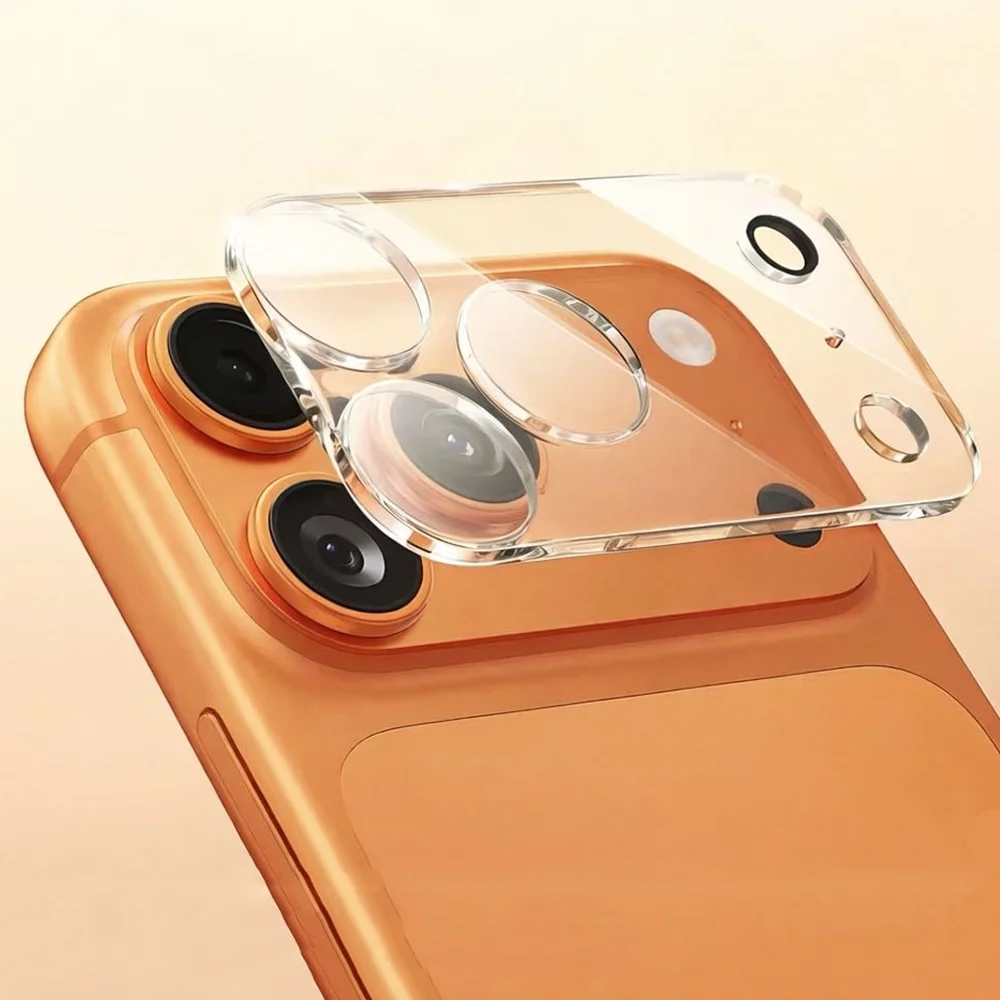 2 Stück 9H Gehärtetes Glas für iPhone 17 Air Pro Max 3D Kameralinsen-Schutzfolien Kratzfeste Schutzfolie Transparente Linsenschutzfolie Image