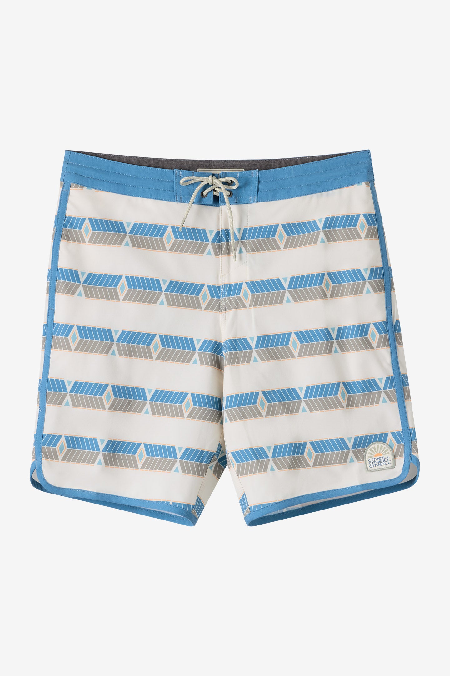 O'Neill Men's Diamante Cruzer Scallop 18"" Board Shorts in Tofu, Size 32, Elastane/Polyester