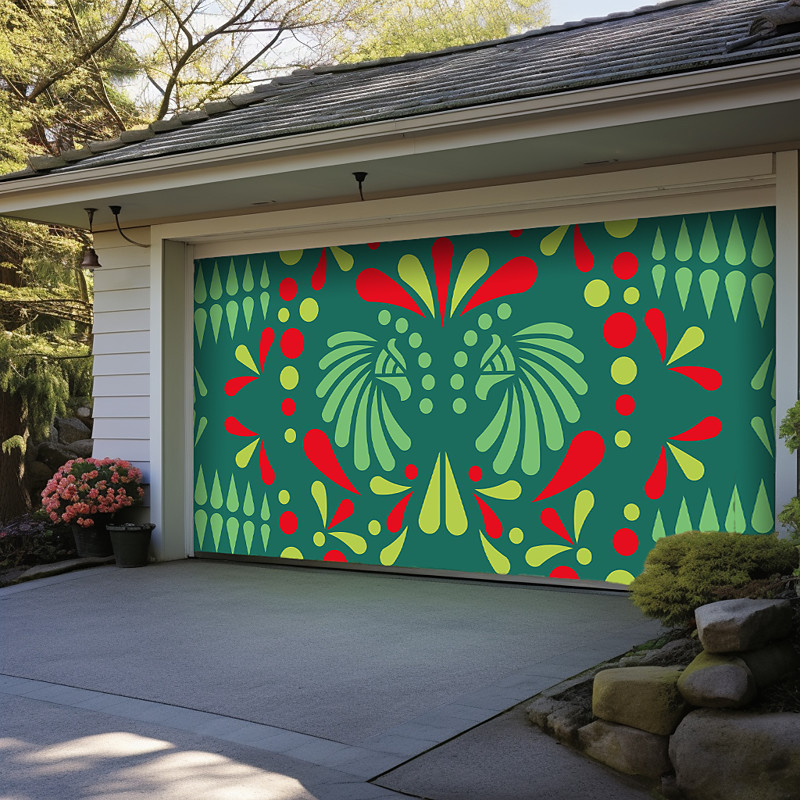 2026 Global Soccer Tournament Abstract Geometric Shapes Colorful Mosaic Patchwork Garage Door Banner Mural Outdoor House Yard Decor Modern Art Sports Fan Celebration Backdrop Large Sign