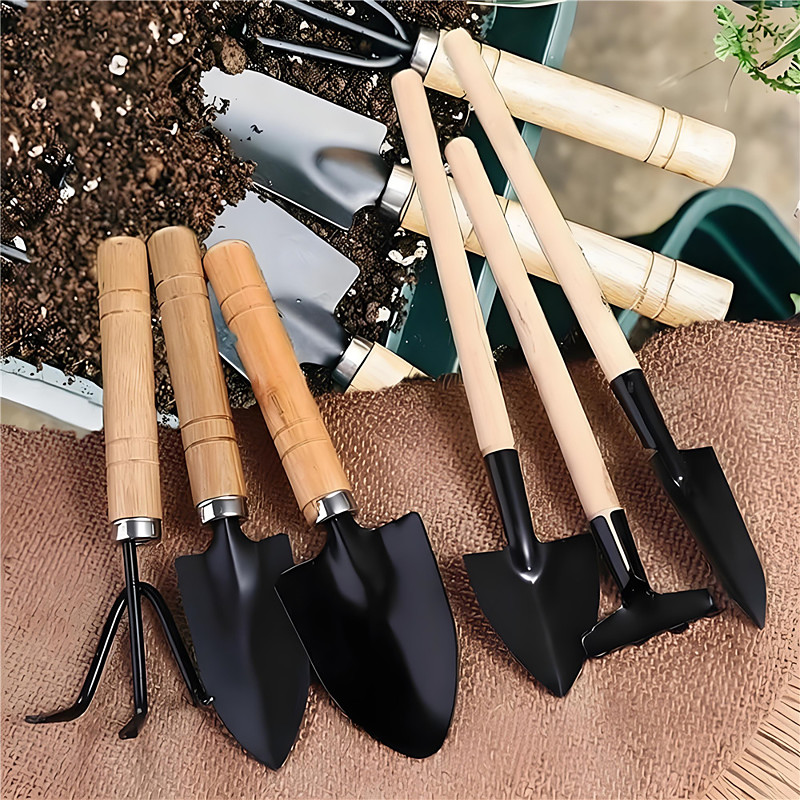 6Pcs Mini Gardening Tools Set Portable Small Gardening Tool With Handles Shovel Rake Indoor Gardening Planting Flower Tools
