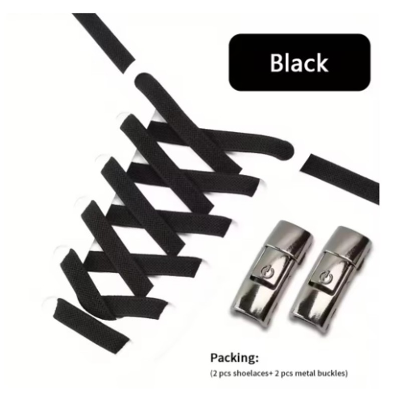 Press Lock Shoelaces Without ties Colorful Lock Elastic Laces Sneakers Kids Adult Flats No Tie Shoe laces for Shoes 8MM Widened Flat No Tie Shoelaces for Shoes Accessories