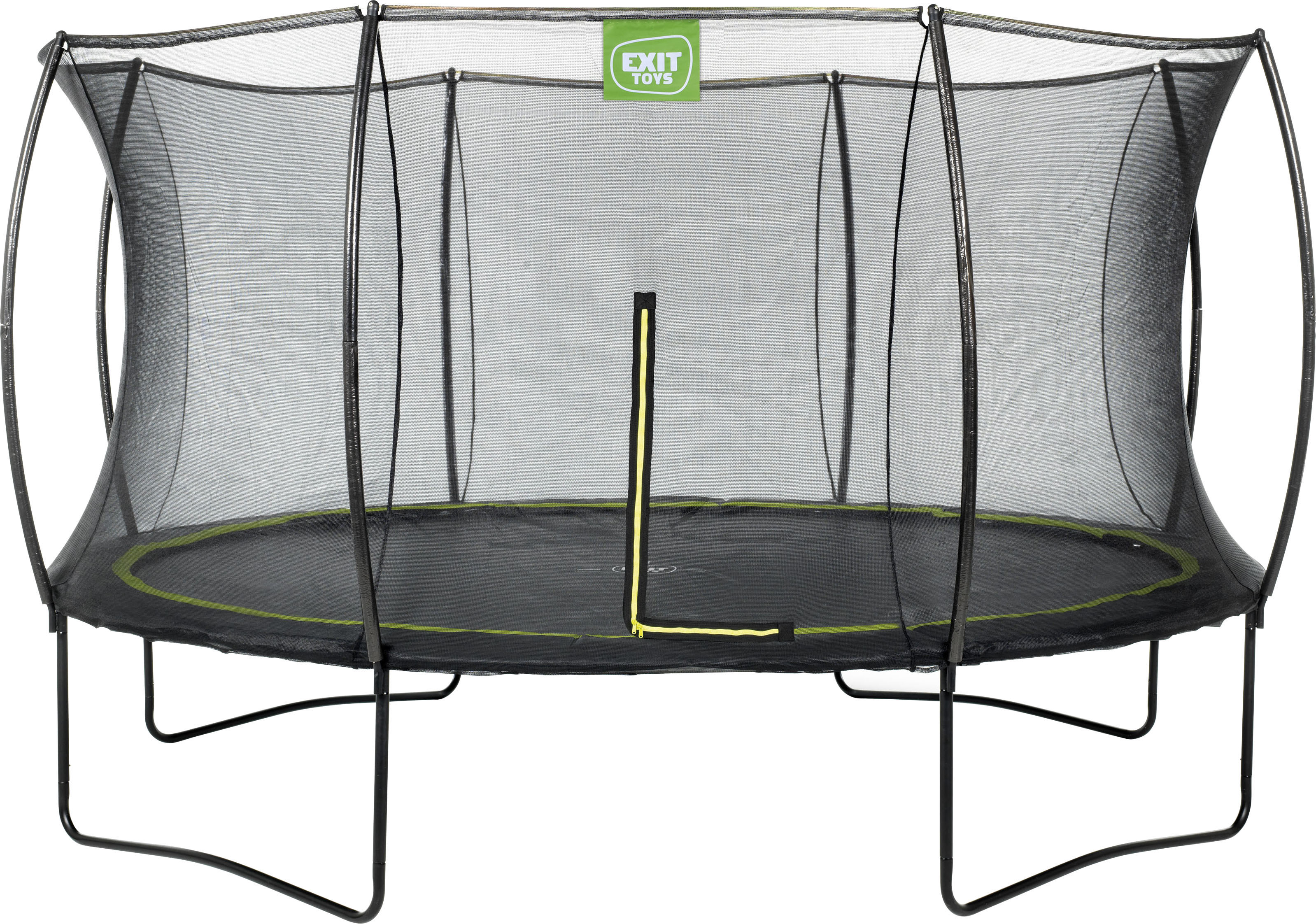 Gartentrampolin EXIT "Silhouette", schwarz (schwarz, schwarz), Trampoline, Kinder, Ø 366cm, mit Sicherheitsnetz Image