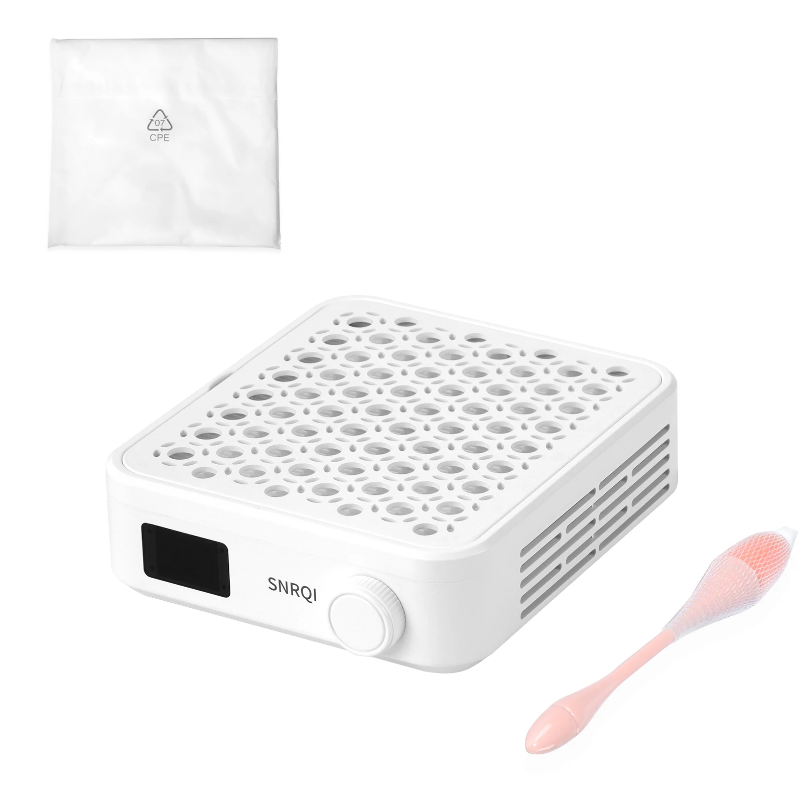 Turbinen-Bürstenloser Nagelstaubsauger 3800 U/min Geräuscharm Wiederverwendbarer Filter Nagelstaubabsauger 10 Filterblätter mit Staubbürste für Zuhause und Salon Image