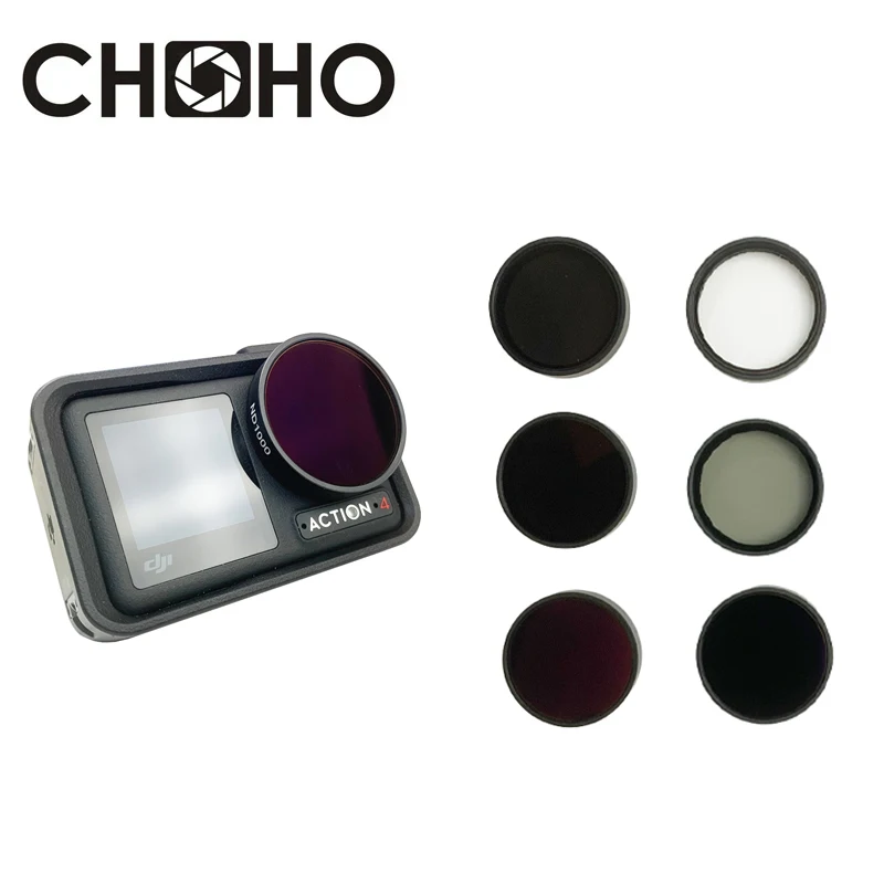 Für DJI Osmo Action 3 4 5 Pro Zubehör Objektiv Filter UV CPL ND8 ND16 ND32 ND1000 Glas Filter Abdeckung Schutz für Dji Action Image