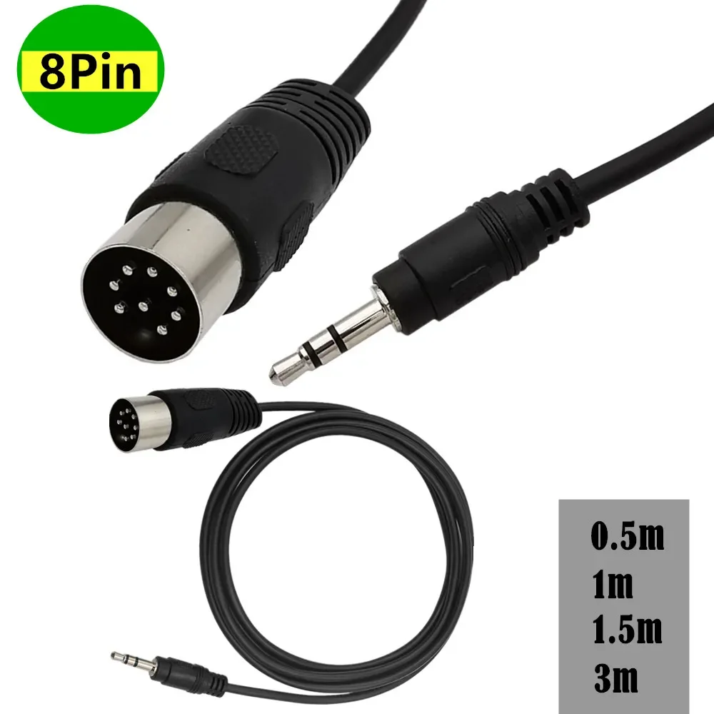 DIN 8-Pin auf 3,5mm Kabel 8-Pin DIN Stecker auf 3,5mm Stecker Audio-Adapterkabel für Musikinstrumente und Audiogeräte 0,5m-3m Image