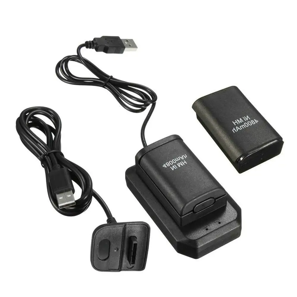 Hohe Qualität Xbox 360 akkus + ladegerät + USB kabel lade Batterie kit für Nintendo X box 360 wireless controller