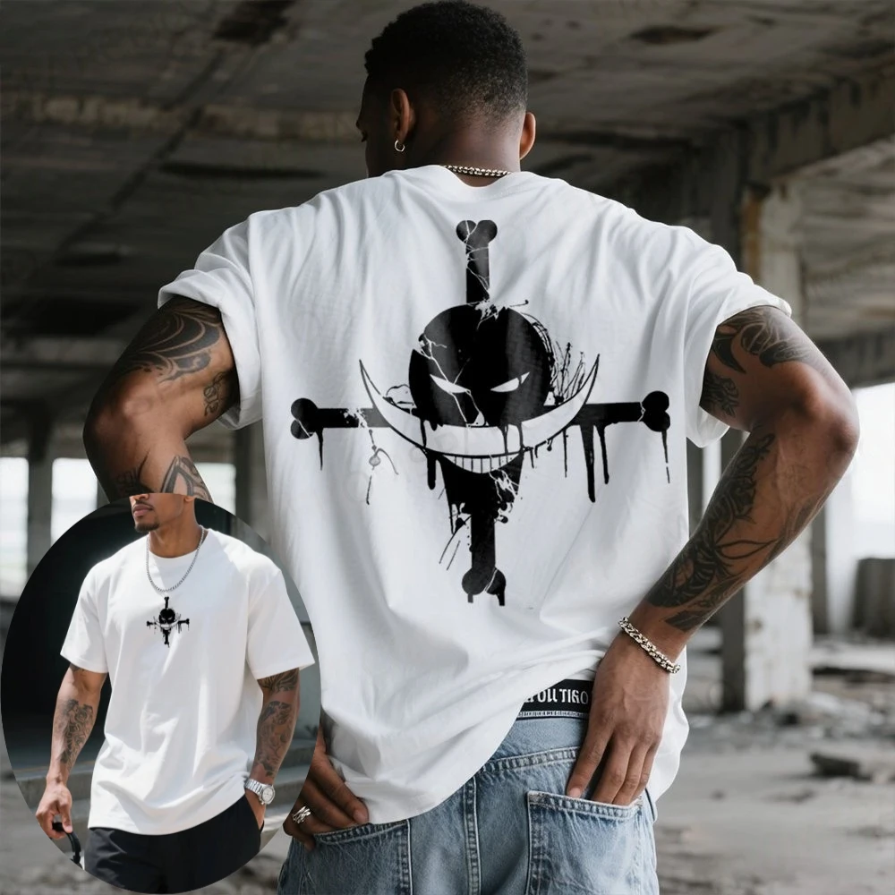 T-shirt Estiva One Piece per Uomo, Maglietta Anime Edward Newgate Autunnale per Ragazzi, Outfit Casual Punk alla Moda per Genitori e Figli
