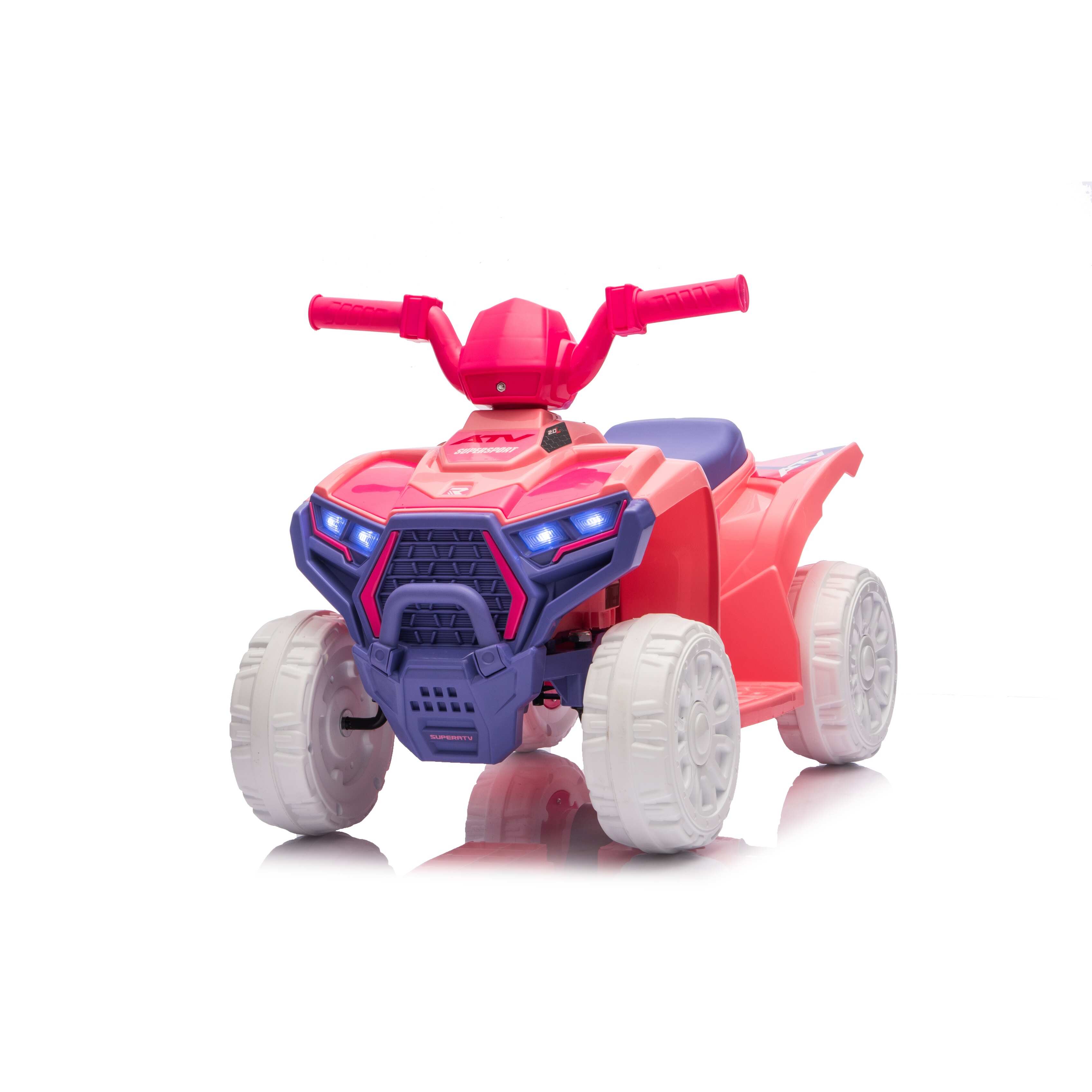 Ride On ATV, 6V Mini Off-Road Battery Powered Motorized Quad for Kids, Anti-Slip Wheels, RWD 4-Wheeler Electric Ride