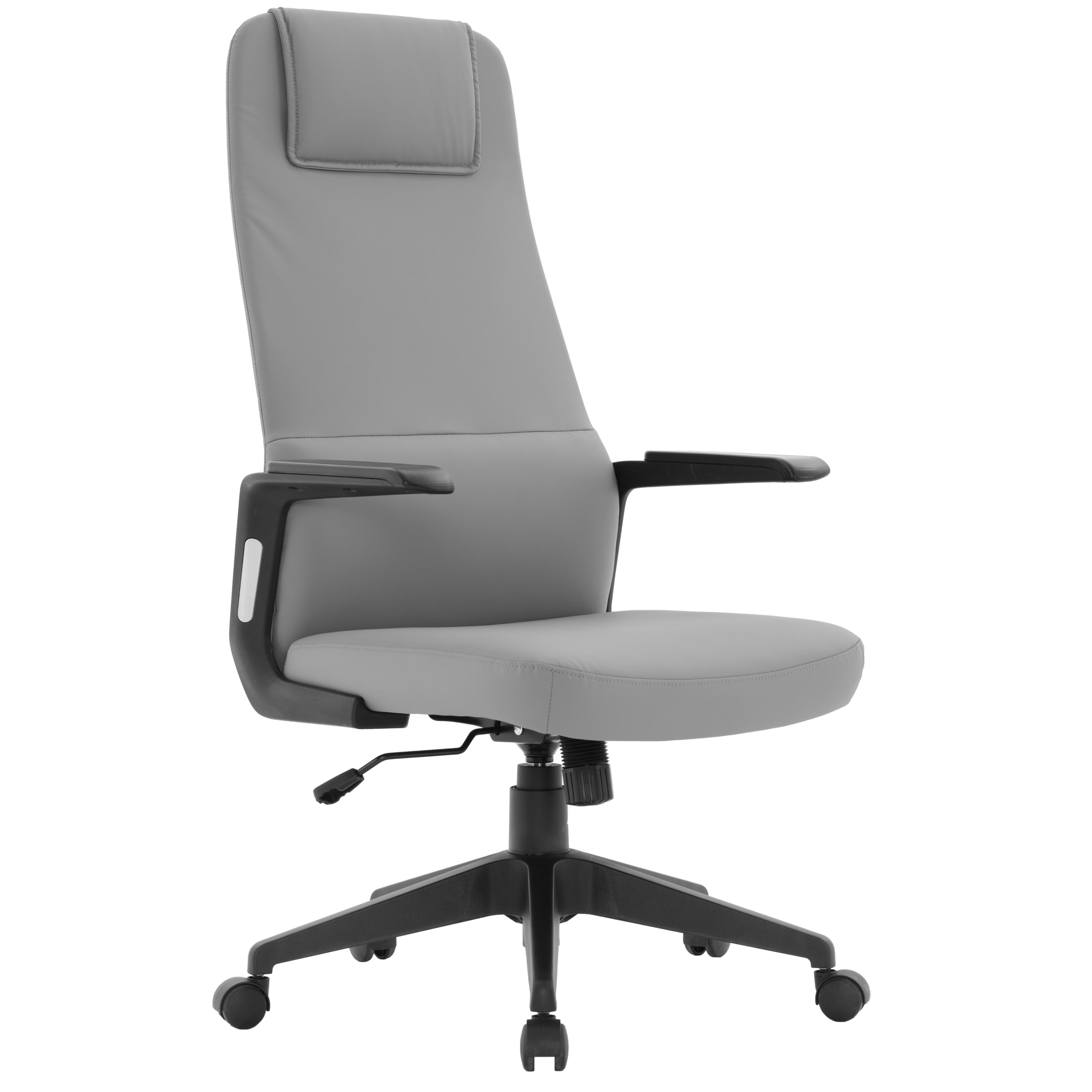 Nexa Upholstered High-Back Office Chair, Ergonomic Rolling Desk Chair with Armrests for Home Office Studio Gaming