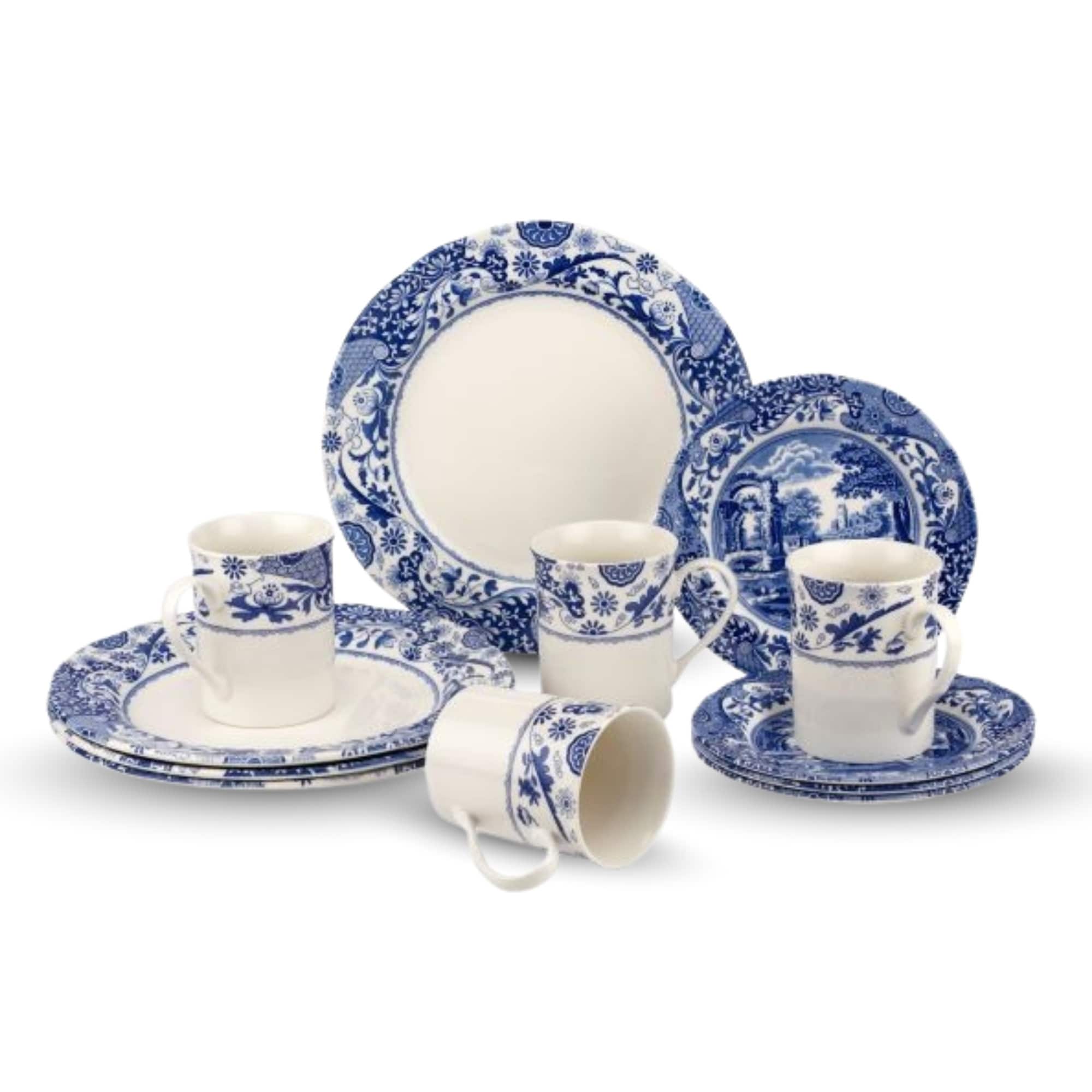 Spode Blue Italian Brocato 12 Piece Set